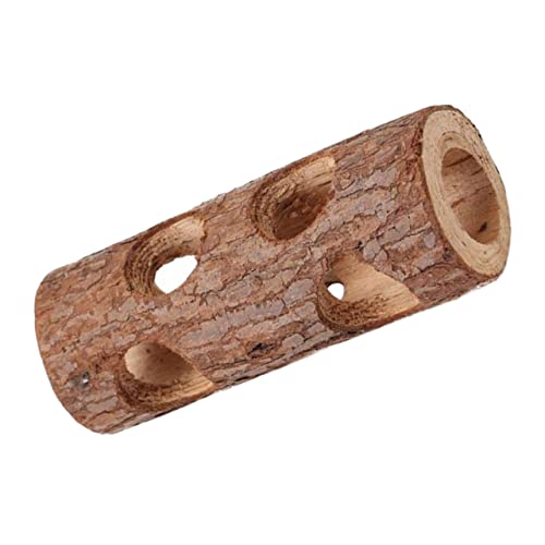 LOLIPPYY Hamster Tunnel aus Naturholz Lang Robustes Kauspielzeug und Versteck Kleines Haustierzubehör für Hamster Meerschweinchen und Ratten Pflegeleicht und Platzsparend im Käfig von LOLIPPYY