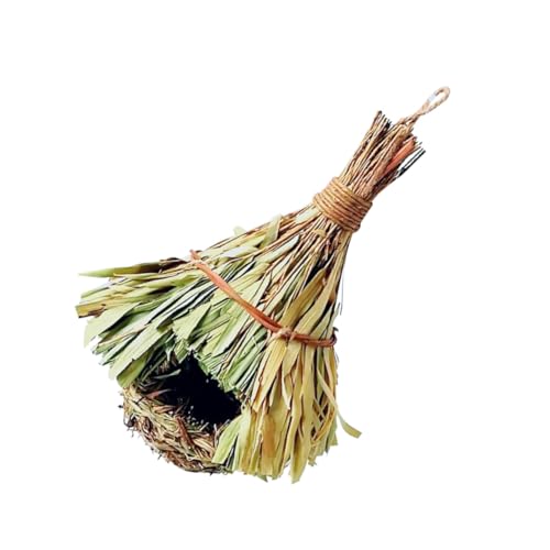 LOLIPPYY Handgefertigtes Vogelnest aus Bambusblättern Hängendes Grasspinn Nest Natürliches Vogelhaus für Kleine Vögel Wie Kanarien Papagei Geeignet als Gemütliches Schlaf und Spielplatz im von LOLIPPYY