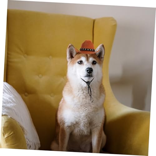 LOLIPPYY Haustier Cowboy Hut Weicher Atmungsaktiver Hund Katzen Hut Leichtes Hautfreundliches Accessoire für Kleine Hunde und Katzen Modisches Party und Foto Requisit LOLIPPYY Haustier Cowboy Hut Weicher Atmungsaktiver Hund Katzen Hut Leichtes Hautfreundliches Accessoire für Kleine Hunde und Katzen Modisches Party und Foto Requisit von LOLIPPYY