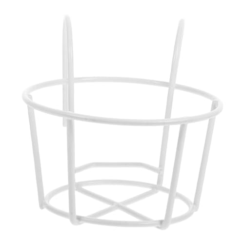 LOLIPPYY Heavy Duty Heuraufe Metall Hängend Trockenfutterspender für Meerschweinchen Kaninchen Chinchilla Blumentopf Stil Futterhalter Ohne Installation Platzsparend Frisches Heu Schützend von LOLIPPYY