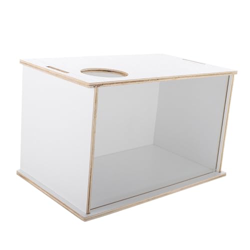 LOLIPPYY Holz Chinchilla Badewanne mit Transparentem Sandbad Multifunktionale Sand Badbox für Hamster Mäuse und Kleintiere Leicht zu Reinigen und Sicher für Kleine Tiere von LOLIPPYY