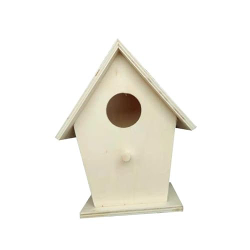 LOLIPPYY Holz Vogelhaus Nistkasten zum Aufhängen Natürliches Holz DIY Vogelhaus Basteln Nistkasten für Vögel Wetterbeständig für Garten und Balkon Kindgerechtes Holzhandwerk von LOLIPPYY