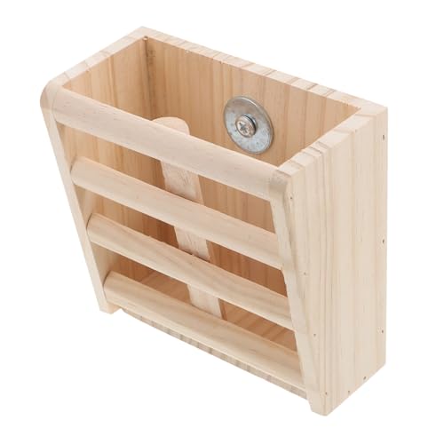 LOLIPPYY Holzgrasfutterhalter für Kleintiere Integrierbares Futtergestell mit Befestigung Langlebiger Heuraufe für Kaninchen Meerschweinchen und Nager Platzsparend und Robust im Käfig von LOLIPPYY