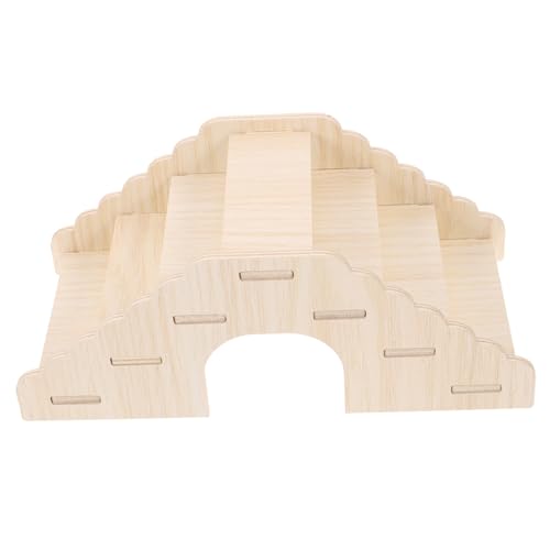 LOLIPPYY Holzleiter für Meerschweinchen und Hamster Natürliches Stabiles Kletterspielzeug Bissfestes Zubehör für Käfig Einfach zu Montieren Fördert Bewegung und Gesundheit Kleiner von LOLIPPYY