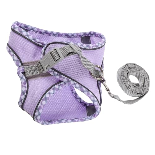 LOLIPPYY Hundegeschirr Set XXS für Kleine Haustiere Verstellbares Brustgeschirr mit Flucht Design Hautfreundliches Material Modisches Zuggeschirr für Katzen und Kleine Hunde von LOLIPPYY