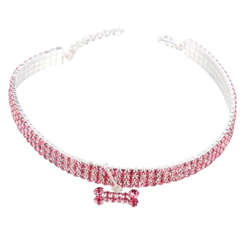 LOLIPPYY Hundehalsband mit Funkelnden Strasssteinen Verstellbares Rosa Halsband für Kleine und Mittlere Hunde Modisches Haustier Zubehör mit Robustem Material und Komfortabler Passform LOLIPPYY Hundehalsband mit Funkelnden Strasssteinen Verstellbares Rosa Halsband für Kleine und Mittlere Hunde Modisches Haustier Zubehör mit Robustem Material und Komfortabler Passform von LOLIPPYY