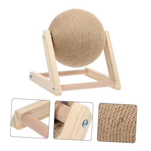 LOLIPPYY Katze Kratzball Kratzspielzeug Krallenpflege Pet Comforting Toy Kratzbrett Mittelgroß Khaki für Katzen Möbel Schutz und Stressabbau von LOLIPPYY