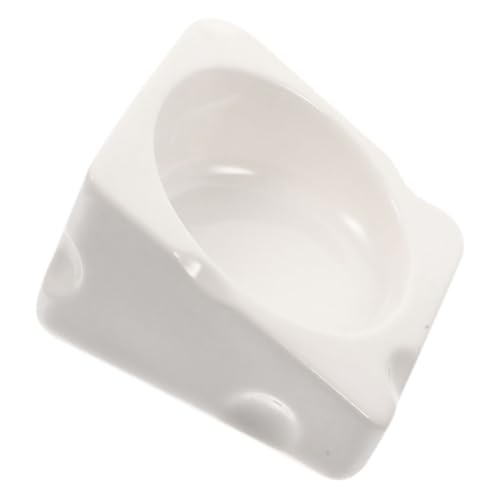 LOLIPPYY Keramik Hamster Futternapf Cartoon Form Futterschale Kleintier Schüssel für Meerschweinchen Chinchilla Wassernapf Nager Zubehör Weiß von LOLIPPYY
