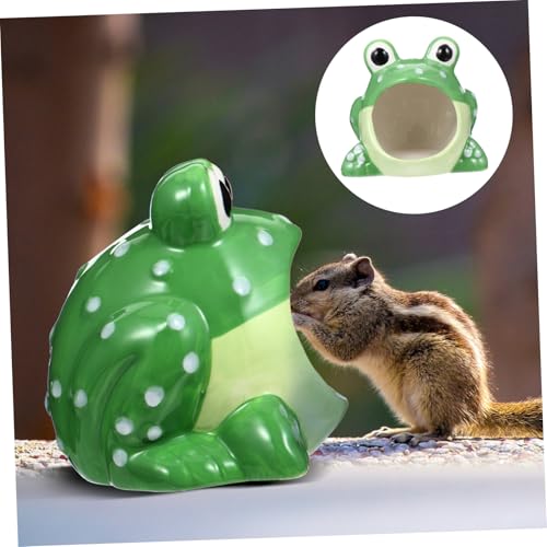 LOLIPPYY Keramik Hamster Versteck Höhle Cartoon Kleintierhaus Kühlendes Nest für Zwerghamster und Kleine Tiere Stressreduzierend und Leicht zu Reinigen von LOLIPPYY
