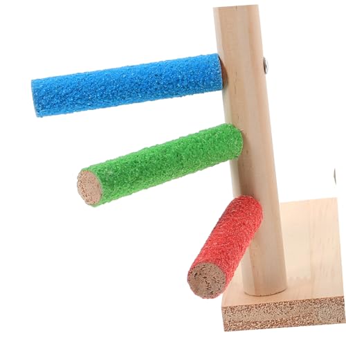 LOLIPPYY Kleiner Holz Vogelstand mit Sitzstange und Robustes Papageien Trainingsgestell für Wellensittiche und Kleine Vögel Vielseitiger Vogelkäfig Ständer für Tisch und Käfiggebrauch von LOLIPPYY