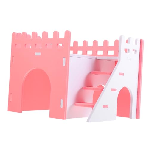LOLIPPYY Kleintier Haus aus Massivem Holz Farbiges Hamster Versteck Spielhaus für Meerschweinchen und Chinchilla Kleines Nager Rückzugsort Geeignet für Käfigzubehör und Nagetierunterkunft von LOLIPPYY