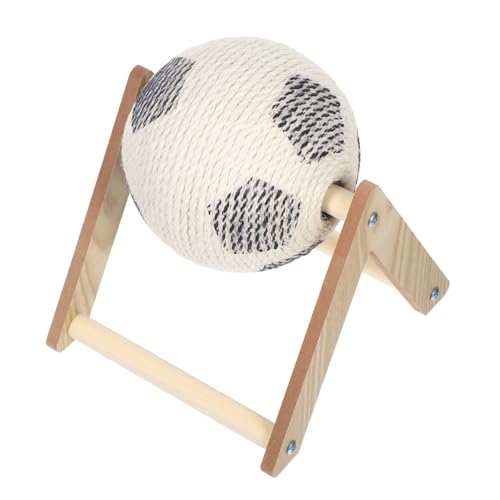 LOLIPPYY Kratzball Katzenkratzspielzeug aus Sisal mit Holzsockel Interaktiver Kratzball für Kleine und Mittelgroße Katzen Schützt Möbel Fördert Krallenpflege und Bewegung LOLIPPYY Kratzball Katzenkratzspielzeug aus Sisal mit Holzsockel Interaktiver Kratzball für Kleine und Mittelgroße Katzen Schützt Möbel Fördert Krallenpflege und Bewegung von LOLIPPYY