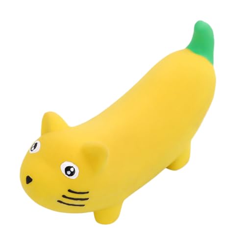 LOLIPPYY Latex Hundespielzeug Bananenform mit Quietscher Angenehmes Kauspielzeug für Kleine Hunde und Welpen Interaktives Langlebiges Zahnpflege Zahnreinigung und Beschäftigung von LOLIPPYY
