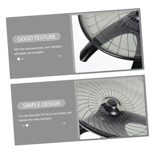 LOLIPPYY Leises Hamsterrad für Kleine Haustiere Geräuscharmes Laufrad für Hamster Chinchillas Mäuse und Rennmäuse Geräuschdämpfendes Laufrad für Nachtaktive Kleintiere in Schwarz LOLIPPYY Leises Hamsterrad für Kleine Haustiere Geräuscharmes Laufrad für Hamster Chinchillas Mäuse und Rennmäuse Geräuschdämpfendes Laufrad für Nachtaktive Kleintiere in Schwarz von LOLIPPYY