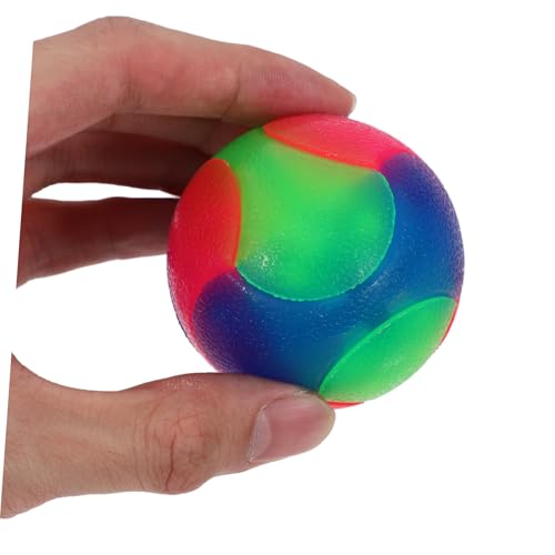 LOLIPPYY Leuchtender Hundespielzeug Ball mit Elastischem Sprung Interaktives Quietschspielzeug für Kleine Hunde und Katzen Glow in The Dark Trainingsball für Aktives und Bewegung von LOLIPPYY