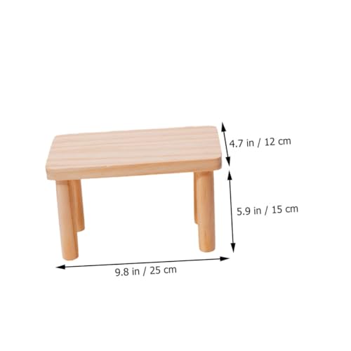 LOLIPPYY Multifunktionale Hamster Holzplattform aus Massivem Naturholz Mittlere Langlebiges Kleintier Sicher mit Glatten Kanten für Klettern Ausruhen und Füttern im Hamsterkäfig von LOLIPPYY