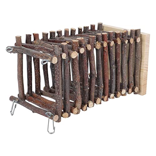 LOLIPPYY Natürliches Futterhalter aus Apfelholz für Kaninchen und Kleintiere Wasserfester und Leicht zu Reinigender Heuraufe Kompakt und Platzsparend für Käfige für Heu und Grasfütterung von LOLIPPYY