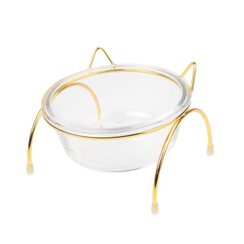 LOLIPPYY Neigender Glas futternapf mit Hohem Ständer Rutschfester Vierfußbasis Stabilem Design für Katzen und Hunde Leicht zu Reinigen als Futter Wassernapf von LOLIPPYY