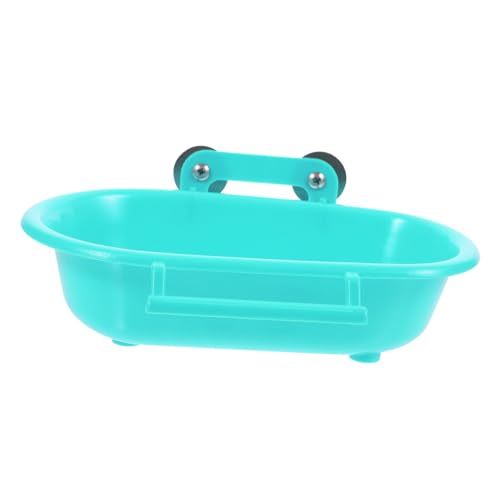 LOLIPPYY Papageien badewanne Grün Umweltfreundliches Vogelbad für Wellensittiche Kanarienvögel und Kleine Vögel Sichere Kunststoff badewanne mit Glatten Kanten Geeignet für Käfige und von LOLIPPYY