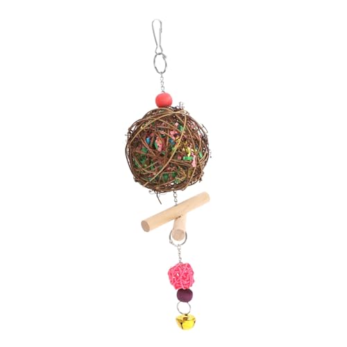 LOLIPPYY Papageienspielzeug aus Natürlichem Rattan Kauspielzeug für Sittiche und Wellensittiche Langlebiger Käfig Hänger mit Rattanball Fördert Gesunde Zähne und Natürliche Zufällige Farbe LOLIPPYY Papageienspielzeug aus Natürlichem Rattan Kauspielzeug für Sittiche und Wellensittiche Langlebiger Käfig Hänger mit Rattanball Fördert Gesunde Zähne und Natürliche Zufällige Farbe von LOLIPPYY