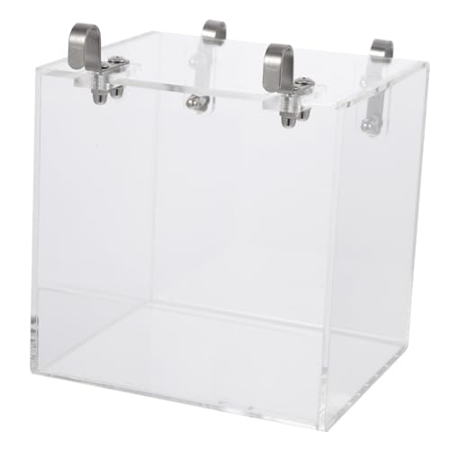 LOLIPPYY Parrot Bathing Basin aus Geruchslosem Acryl Kleines Vogelbad für Wellensittiche und Papageien Vielseitige Badebox für Käfig und Gartenvogel Einfach zu Reinigen für Wasserbäder von LOLIPPYY