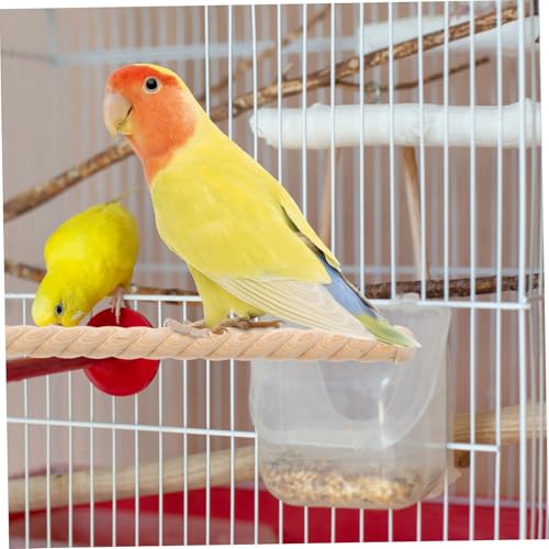 LOLIPPYY Parrot Stand Sitzstange mit Saugnapf Natürlicher Holz kratzstab Vogelkäfig Zubehör für Wellensittiche und Papageien Stabiler Kletter Spielplatz für Vögel von LOLIPPYY