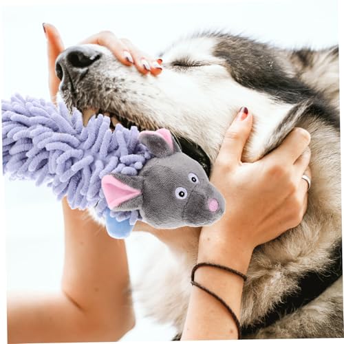 LOLIPPYY Plüsch Hundezugspielzeug mit Quietschfunktion Robustes Kauspielzeug für Kleine Mittlere und Große Hunde Interaktives Zug Beißspiel zur Welpenerziehung und Zahnpflege von LOLIPPYY