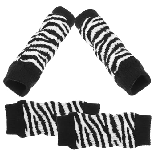 LOLIPPYY Portable Hund Beinwärmer Schutzsocken Elastisch Schmutzabweisend Pflegen Hundeellenbogen Wiederverwendbar Bequem für Innen und Außenbereich Zebra Muster von LOLIPPYY
