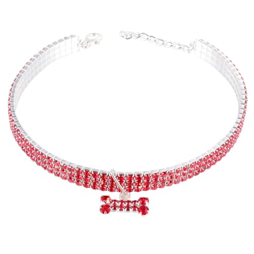 LOLIPPYY Rotes Strass Hundehalsband mit Funkelnden Kristallen Verstellbarem Verschluss und Langlebigem Material Modisches Accessoire für Kleine bis Große Hunde für Spaziergänge und Outdoor LOLIPPYY Rotes Strass Hundehalsband mit Funkelnden Kristallen Verstellbarem Verschluss und Langlebigem Material Modisches Accessoire für Kleine bis Große Hunde für Spaziergänge und Outdoor von LOLIPPYY
