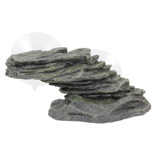 LOLIPPYY Schildkröten Sonnenplatz Aquarium Dekoration Klettern Plattform mit Rampe für Wasserschildkröten und Reptilien Terrarium Zubehör Lebensechte Basking Plattform für Landschildkröten von LOLIPPYY