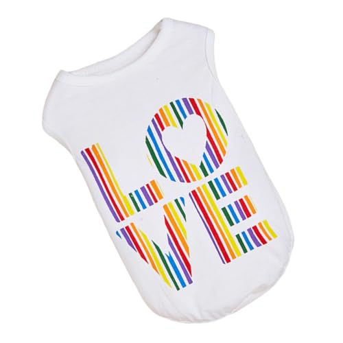 LOLIPPYY Sommerliches Ärmelloses Haustier Shirt mit Farbigem Love Aufdruck Atmungsaktives Weiches Small Dog Pullover und Cat Summer Outfit Bequemes Puppy Apparel für Kleine Hunde und LOLIPPYY Sommerliches Ärmelloses Haustier Shirt mit Farbigem Love Aufdruck Atmungsaktives Weiches Small Dog Pullover und Cat Summer Outfit Bequemes Puppy Apparel für Kleine Hunde und von LOLIPPYY