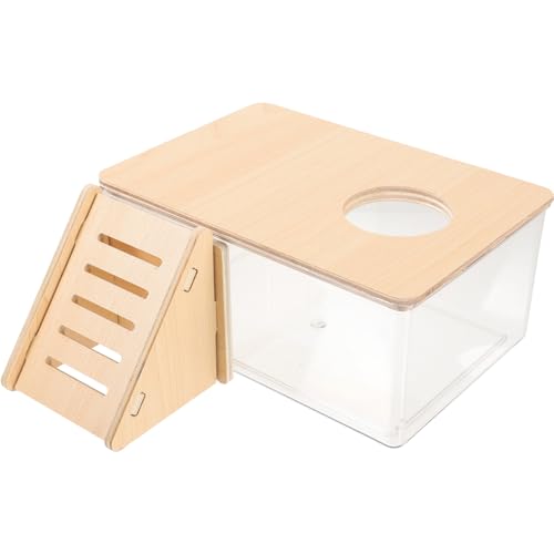 LOLIPPYY Transparente Hamster Badebox mit Holzleiter Mittelgroßes Sandbad für Meerschweinchen und Kleine Nager Leicht zu Reinigen und Beobachten Geeignet als Hamsterzubehör für Käfige LOLIPPYY Transparente Hamster Badebox mit Holzleiter Mittelgroßes Sandbad für Meerschweinchen und Kleine Nager Leicht zu Reinigen und Beobachten Geeignet als Hamsterzubehör für Käfige von LOLIPPYY