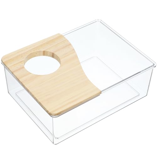 LOLIPPYY Transparentes Hamster Sandbad aus Acryl Multifunktionale Kleine Haustier badebox mit Glatten Kanten Hygienisch als Toilette und Sandbad für Hamster Mäuse Rennmäuse und Chinchillas von LOLIPPYY