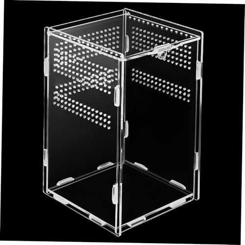 LOLIPPYY Transparentes Kunststoff Reptilien Gehege Einfach zu Montierendes Futter und Terrarium für Springspinnen Stabheuschrecken Schnecken Stabiles Terrariengehäuse für Zucht und LOLIPPYY Transparentes Kunststoff Reptilien Gehege Einfach zu Montierendes Futter und Terrarium für Springspinnen Stabheuschrecken Schnecken Stabiles Terrariengehäuse für Zucht und von LOLIPPYY