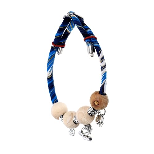 LOLIPPYY Verstellbares Katzenschutz mit Glocke Verstellbarer Katzenhalsring aus Weichem Baumwollseil Holzperlen katzenkette Sicherer Katzenhalsband für Kitten und Kleine Modisches LOLIPPYY Verstellbares Katzenschutz mit Glocke Verstellbarer Katzenhalsring aus Weichem Baumwollseil Holzperlen katzenkette Sicherer Katzenhalsband für Kitten und Kleine Modisches von LOLIPPYY