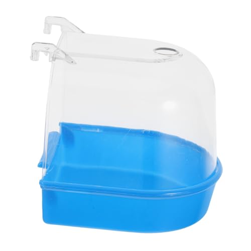 LOLIPPYY Vogelbadewanne für Papageien Tragbar aus Abs Material Einfache Reinigung Vielseitig für Vogelkäfige Geeignet Komfortables Badeerlebnis für Wellensittiche und Kleine Vögel von LOLIPPYY
