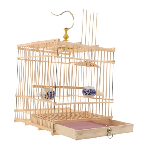 LOLIPPYY Vogelkäfig Rechteckig Carbonisiert für Innen Außen Kleiner Käfig für Zosterops Goldfinken Abnehmbares Tablett Dekorativer Naturkäfig für Garten Balkon LOLIPPYY Vogelkäfig Rechteckig Carbonisiert für Innen Außen Kleiner Käfig für Zosterops Goldfinken Abnehmbares Tablett Dekorativer Naturkäfig für Garten Balkon von LOLIPPYY
