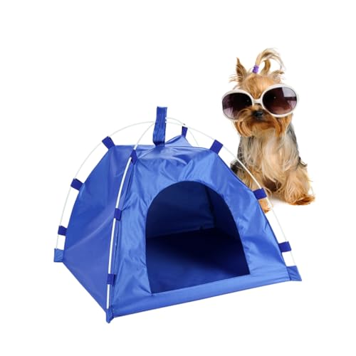 LOLIPPYY Wasserdichtes Oxford Haustierzelt mit Abnehmbaren Fiberglasstangen Faltbar Leicht Langlebig Atmungsaktiv für Hunde und Katzen Outdoor Reise Blau LOLIPPYY Wasserdichtes Oxford Haustierzelt mit Abnehmbaren Fiberglasstangen Faltbar Leicht Langlebig Atmungsaktiv für Hunde und Katzen Outdoor Reise Blau von LOLIPPYY