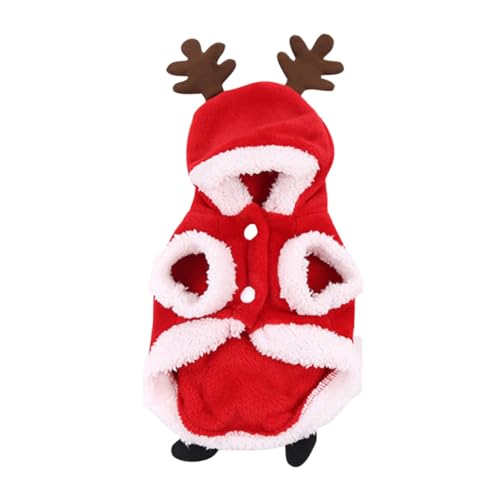 LOLIPPYY Weihnachtliches Haustier Flanell Kostüm mit Rentiermuster Warme Hunde Winterkleidung Zwei Beiniges Design Komfortabler Hoodie für Kleine Hunde S für Festtage und Fotosessions LOLIPPYY Weihnachtliches Haustier Flanell Kostüm mit Rentiermuster Warme Hunde Winterkleidung Zwei Beiniges Design Komfortabler Hoodie für Kleine Hunde S für Festtage und Fotosessions von LOLIPPYY
