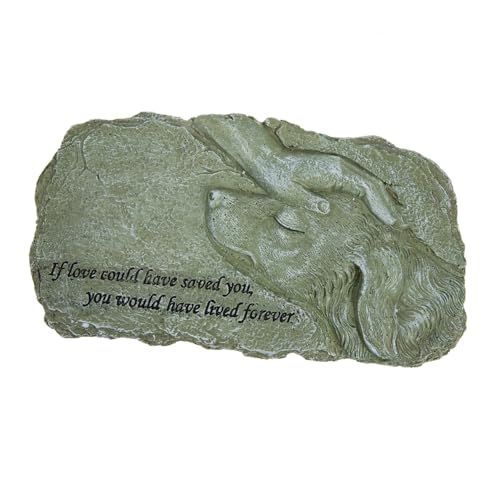 LOLIPPYY Wetterfester Resin Haustier Gedenkstein mit Engelmotiv Stabile Gartendekoration für Hund und Katze Langlebige Erinnerungsstatue mit Fotofunktion Pflegeleicht und Bruchsicher von LOLIPPYY