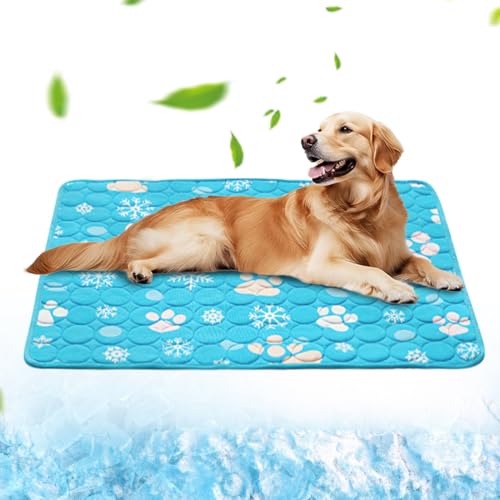 LOMUG Kühlmatte für Hunde, Kühldecke-hunde, Selbst Kühlende Hundematte 100x70 cm Kühldecke für Hunde, Rutschfeste Hund Kühlkissen Hundekühlmatte Selbstkühlend für Zuhause Unterwegs oder im Auto (Blau) LOMUG Kühlmatte für Hunde, Kühldecke-hunde, Selbst Kühlende Hundematte 100x70 cm Kühldecke für Hunde, Rutschfeste Hund Kühlkissen Hundekühlmatte Selbstkühlend für Zuhause Unterwegs oder im Auto (Blau) von LOMUG