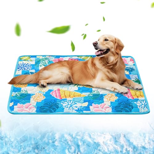 LOMUG Kühlmatte für Hunde, Kühldecke-hunde, Selbst Kühlende Hundematte 100x70 cm Kühldecke für Hunde, Rutschfeste Hund Kühlkissen Hundekühlmatte Selbstkühlend für Zuhause Unterwegs oder im Auto (Blau) LOMUG Kühlmatte für Hunde, Kühldecke-hunde, Selbst Kühlende Hundematte 100x70 cm Kühldecke für Hunde, Rutschfeste Hund Kühlkissen Hundekühlmatte Selbstkühlend für Zuhause Unterwegs oder im Auto (Blau) von LOMUG