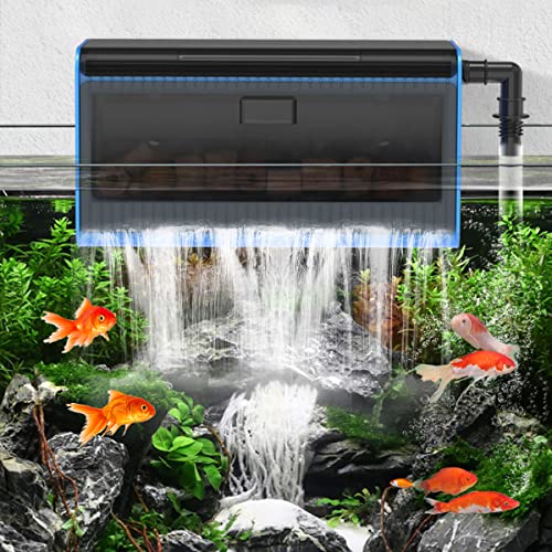 LONDAFISH Aquarium Filter Box, Fish Tank Filter Waterfall Flow Fliter Box, Fountain Pump, High Lift Tauchwasserpumpe, Hydrokultur, Filterzubehör, Filtermedien (Filterbox) von LONDAFISH