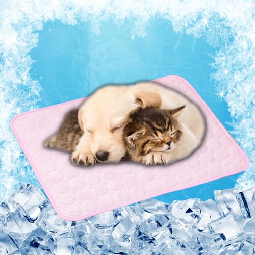 LONGCAO Kühlmatte für Hunde Und Katzen 150 x 100 cm rutschfeste Schlafbett Waschbar Atmungsaktiv 6 Größen Kühlmatte für Hund Kühlkissen Haustier für Drinnen, Draußen Und Auto, Rosa LONGCAO Kühlmatte für Hunde Und Katzen 150 x 100 cm rutschfeste Schlafbett Waschbar Atmungsaktiv 6 Größen Kühlmatte für Hund Kühlkissen Haustier für Drinnen, Draußen Und Auto, Rosa von LONGCAO