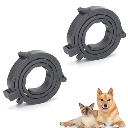 LONGHAO 2 pcs Wasserdicht Hund Flohhalsband,Zeckenschutz für Hunde,Zeckenhalsband für Hunde und Katzen,Hundehalsbänder,Verstellbareinheitsgröße,füt Hunde und Katzen Aller Größen und Rassen 62cm von LONGHAO