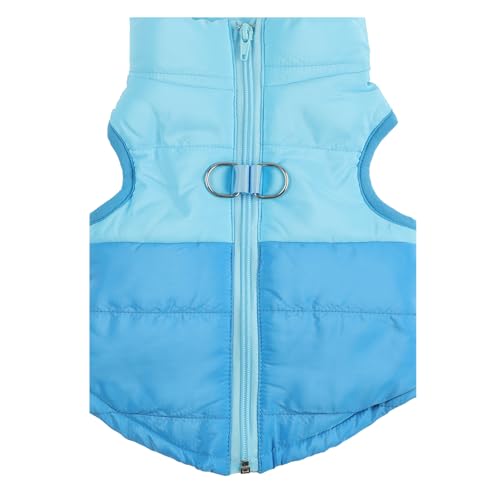 LONTEPET Winter-Hundemantel mit Ring für die Leine, warme Jacken, Welpen, kaltes Wetter, Haustierkleidung, Katzen-Outfits für kleine Hunde, Blau + Dunkelblau, Größe L LONTEPET Winter-Hundemantel mit Ring für die Leine, warme Jacken, Welpen, kaltes Wetter, Haustierkleidung, Katzen-Outfits für kleine Hunde, Blau + Dunkelblau, Größe L von LONTEPET