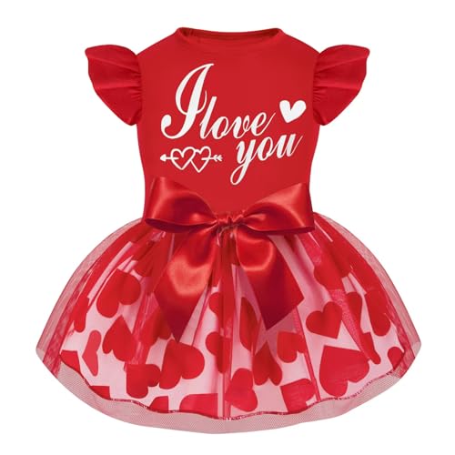 Valentinstags-Hundekleid mit Schleife, Tutu-Rock, Tüllkleid, Haustierbekleidung, Welpenoutfit, Urlaub, Hundekleidung für kleine Hunde, Mädchen, Rot, Größe XL Valentinstags-Hundekleid mit Schleife, Tutu-Rock, Tüllkleid, Haustierbekleidung, Welpenoutfit, Urlaub, Hundekleidung für kleine Hunde, Mädchen, Rot, Größe XL von LONTEPET