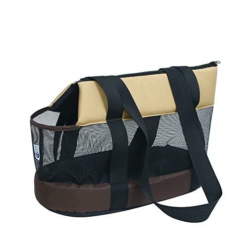 Haustier Tragetasche Katze Welpen Schultertasche Handtasche Mesh Atmungsaktiv Transporttasche Faltbare Katzentasche Welpentasche Sommer Frühling Haustier Tragebeutel für Outdoor Reise Spaziergang von LONTG