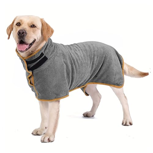 Hunde Bademantel Super Saugfähig Hundebademantel mit Klettverschluss Schnelltrocknend Hundehandtuch Baden Schwimmen Hundebadetuch Komfortabel Hundetrockenmantel Handtuch für Mittlere und Große Hunde Hunde Bademantel Super Saugfähig Hundebademantel mit Klettverschluss Schnelltrocknend Hundehandtuch Baden Schwimmen Hundebadetuch Komfortabel Hundetrockenmantel Handtuch für Mittlere und Große Hunde von LONTG