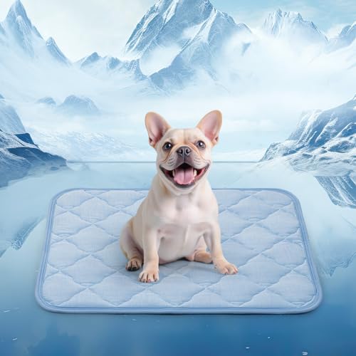 LOOBANI Hunde-Kühlmatte für den Sommer – Haustier-Kühlkissen für große Hunde mit rutschfester Unterseite, wiederverwendbare Kühlmatte für Hunde, Katzen, Innen- und Außenbereich, Couch, Bett, Zwinger von LOOBANI